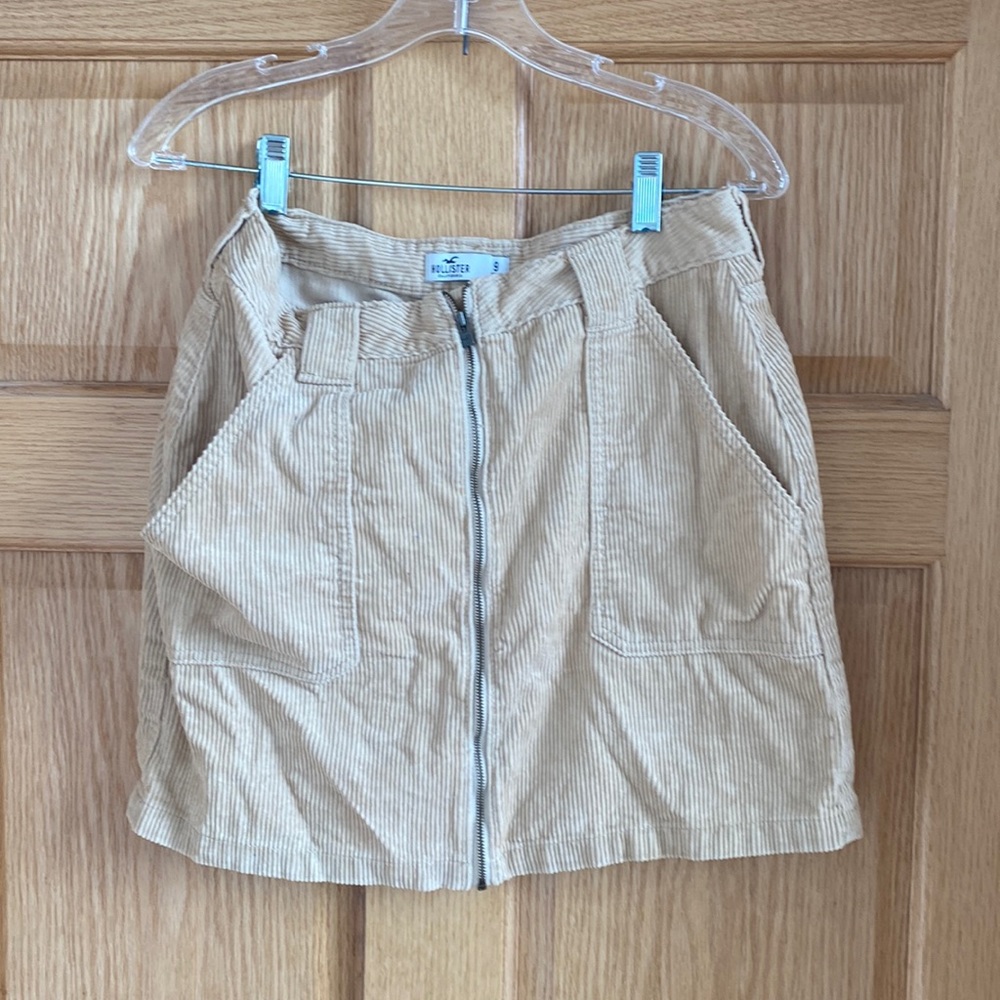 Corduroy tan skirt from Hollister